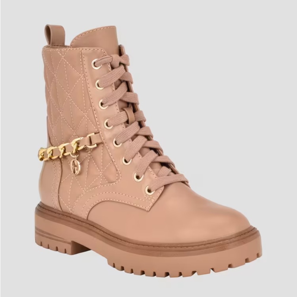 Guess Women's Jellard Quilted Chain Moto Boots